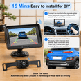 Tank Lorry Camera 5'' + License Plate Camera for Truck System HD 1080p Wireless Backup ...
