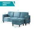 thumbnail image 3 of BALUS Sectional Sofa with Storage Ottoman, 78'' Convertible L-Shaped Sofa Couch for Living Room&Small Space, Blue, 3 of 9