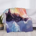 thumbnail image 3 of Uemuo Colorful Cloud Sleeping Cat Printed Throw Blanket for Couch, Fluffy Fuzzy Blankets for Bed, Sofa, Cozy Flannel Faux Fur Blanket-, 3 of 6