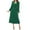 Green, variant on IROINNID Long Sleeve Dress for Women Knee-Length Formal Dress V Neck Long Sleeve Solid Pleated Dresses,Hot Pink