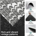 thumbnail image 3 of Black and White Chevron Pattern Kitchen Rugs Sets Of 3,Kitchen Runner Rugs Non Skid Washable,Decorative Kitchen Floor Mats for Kitchen,Sink,Laundry,17"x30"+ 17"x47" + 17"x59", 3 of 6