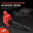 thumbnail image 3 of A-Premium (Red) Engine Ignition Coil Pack Compatible with Hyundai Elantra 2015-2020, Sonata 2015-2017, Veloster 2019-2021, Kona 2018-2021 & Kia Soul, Optima, Forte, Seltos, Forte Koup, 4-PC Set, 3 of 8