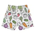 thumbnail image 7 of FORMRS Boys Swim Trunks Quick Dry Mesh Liner Boardshorts Sizes XS-XL, Purple Vegetables Pattern, 7 of 7