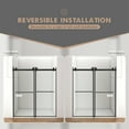 thumbnail image 4 of 56"-60"W x 70"H Frameless Shower Door, Double Sliding Shower Door, 5/16"(8mm) Laminated Glass Premium Tempered Glass Shower Enclosure,Double Side Easy Clean Coat,Matte Black Finished With Buffer, 4 of 4