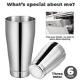 thumbnail image 3 of 3Sets Cocktail Shakers Professional Bar Shaker Boston Shaker Set Stainless Steel Martini Shaker Drink Mixer(Silver), 3 of 5