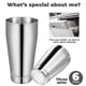 thumbnail image 3 of 3Sets Cocktail Shakers Professional Bar Shaker Boston Shaker Set Stainless Steel Martini Shaker Drink Mixer(Silver), 3 of 5