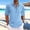 Light Blue, variant on Royisotas Mens Shirts Collared Button Down Shirt Cotton Linen Long Sleeve Fashion Tops for Men