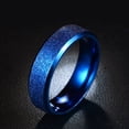 thumbnail image 4 of Frosted Stainless Steel Ring 6mm Unisex Band Gift Box, 4 of 6