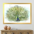 thumbnail image 3 of Designart 'Dancing Peacock Bird' Traditional Framed Art Print, 3 of 4