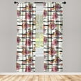 thumbnail image 3 of Ambesonne Floral Fun Curtains, Colorful Daisies Drawing, Pair of 28"x63", Pink Coconut Multicolor, 3 of 5