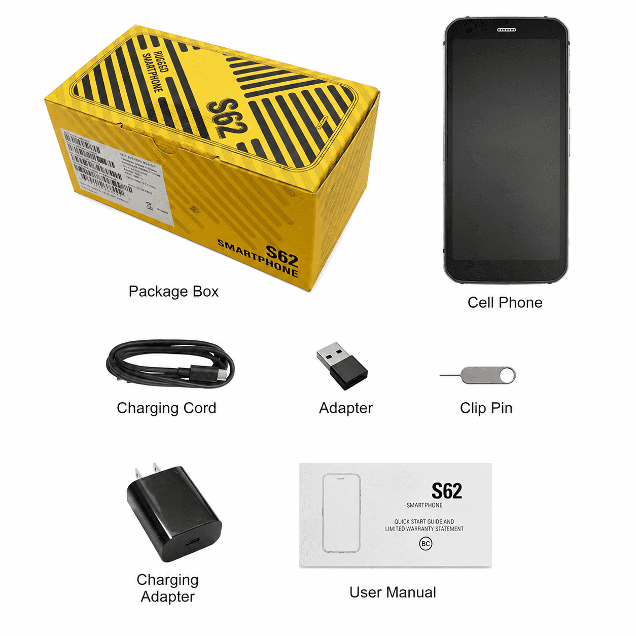 New CAT S62 Rugged Phone, 128GB Unlocked, 4G LTE, 5.7-inch Android Smartphone