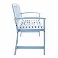thumbnail image 2 of Lilo Outdoor Acacia Wood Bench, Light Blue, 2 of 10