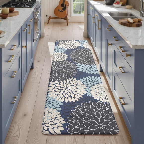 Outiron Plafonnier Semi-Encastré de 16 Pouces, Luminaire de Plafond Tambour à 3 Lumières avec Abat-Jour en Tissu Lin à 2 Niveaux, Lustre Style Ferme pour Salle à Manger,