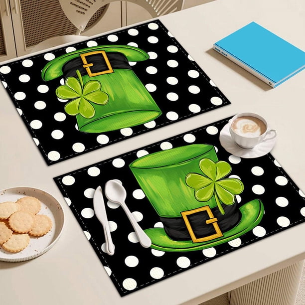 Printed Saint-patrice Place Mats For Your Home Kitchen Antis-fouling Thermal Insulation Table Mats