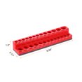 thumbnail image 2 of Uxcell 2pcs Magnetic Socket Organizer 1/4" Drive SAE Socket Holder Tray Holds 52 Standard and Deep Sockets, Red, 2 of 7