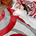 thumbnail image 4 of Homewish Abstract Stripes Boy Girl Twin Bedding Sets 7-Piece,Geometric Circle Bedding Comforter Set Microfiber,Vintage Aesthetic Breathable Sheet Sets,Breathable Home Decor,Reversible, 4 of 8