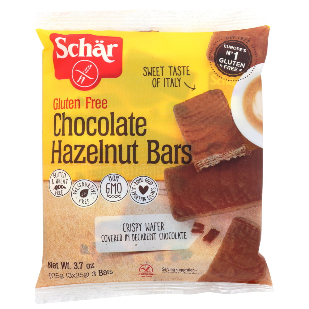 Schar Chocolate Hazelnut Bars Gluten Free , 3.7 Oz - Walmart.com ...