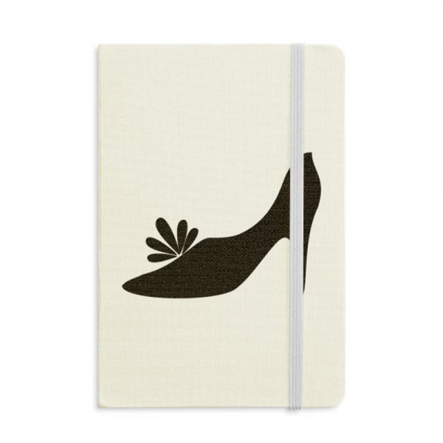 Black High Heels Flower Pattern Outline Notebook Official Fabric Hard Cover Classic Journal Diary
