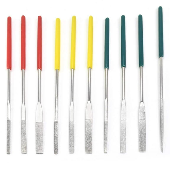 SE 742DF 10 Pc File Set Tapered Diamond Needle, 3mm x 140mm x 70mm