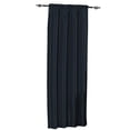 thumbnail image 1 of Rod Pocket Soho Faux Silk Curtain Panels (Single)- Navy - 42x108, 1 of 2