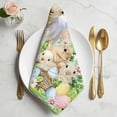 thumbnail image 2 of Easter Cloth Napkins, Spring Bunny Sheep Floral Eggs Botanical Blue Check Washable and Reusable Dinner Napkins Set of 6, Table Napkin for Kitchen Party Birthday Wedding Hotel Housewarming 20"x20", 2 of 9