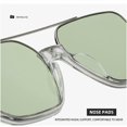 thumbnail image 2 of Plain face double beam large frame anti blue light retro glasses lower half frame sunglasses women's street, 2 of 6