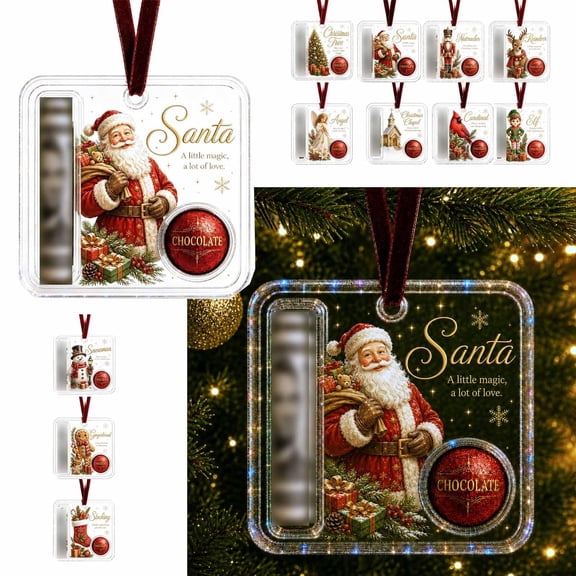 Fountwell Christmas Cash Holder Ornament 3.94in Treat Holder Hanging Decor for Tree Holiday Gift