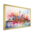thumbnail image 2 of Designart "Sunset Cityscape of CN Tower in Toronto" Cityscapes Framed Wall Art Decor - Industrial Orange Toronto Bedroom Framed Canvas Wall Art, 2 of 6