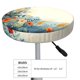thumbnail image 4 of Balery Floral Mountain Landscape Fundas de asiento para taburete de bar redondo de tela de terciopelo ajustables que protegen de arañazos y manchas para sillas de 14 a 17 pulgadas.-12 inch, 4 of 7