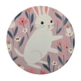 thumbnail image 2 of PIKWEEK Easter Bunny Rabbit, Elastic Fitted Edged Round Tablecloth Fade Resistant Anti-Shrink Table Cloth Washable Table Cover for Indoor or Outdoor and Anywhere You Wanna use it White, 2 of 7