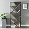 thumbnail image 7 of Manor Park Neil Modern Angled Bookshelf, Dark Walnut, 7 of 7