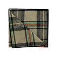 thumbnail image 4 of INSPIRE CHIC Men's Checkered Pocket Squares Cotton Traditional Handkerchiefs Solid Plaid for Business Formal Meeting Khaki One Size, 4 of 5