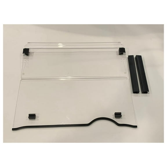 EZGO RXV Clear Fold Down Impact Resistant Windshield for EZGO RXV Golf Cart - Quick Disconnect