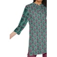 thumbnail image 4 of Moomaya Robe Kurti Courte Indienne Imprimée en Poly-Crêpe Tunique à Col Fermé Robe Mini, 4 of 5