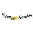 thumbnail image 7 of Double Sized Glitter Paper Black Happy 80th Birthday Banner Sign No DIY Gold Glitter 80 Years Birthday Party Decorations Supplies Anniversary Celebration Backdrop Pre-Assembled, 7 of 7