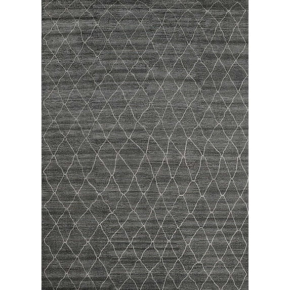 Ahgly Company Machine Washable Indoor Rectangle Industrial Modern Oil Black Area Rugs, 2' x 3'