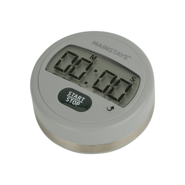 Mainstays Digital Kitchen Timer, Magnetic Countdown Count up Timer with  Large LCD Display 