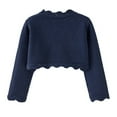 thumbnail image 3 of Hjtefg Girls' Everyday Cardigan - Soft Open-Front Knit Sweater | Comfortable Layering Piece for Dresses & Outfits,Color: Blue Size: 18-24 Months, 3 of 3