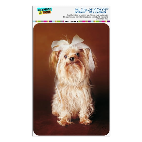 Yorkie Yorkshire Terrier Dog Bow In Hair Home Business Office Sign