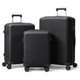 thumbnail image 1 of Ktaxon Ensemble de Bagages 3 Pcs, Ensemble de Valises avec Roues Pivotantes à 360°, Bagage Rigide Léger 20 Po24 Po28 Po, Noir, 1 of 8