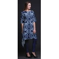 thumbnail image 3 of Bimba Blue Tie & Dye Shibori Asymmetric Kurta Indian Tunic Tops For Women Printed Indian Clothing XX-Large, 3 of 6