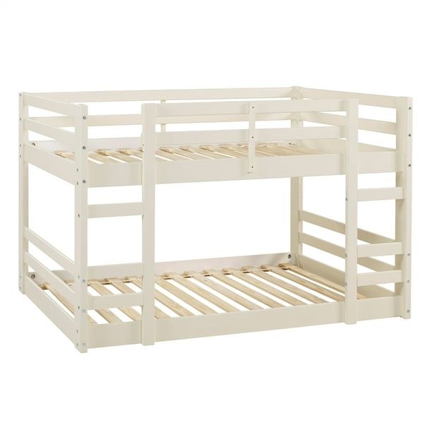 Low Wood Twin Bunk Bed White Walmart Com Walmart Com