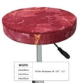 thumbnail image 4 of Round Bar Stool Seat Covers, Abstract White Red Gold Marble Texture Elastic Round Chair Cover Stool Seat Slipcover Bar Stool Cushions Round Pad for 12-14 inch, 4 of 7