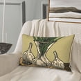 thumbnail image 5 of Naloa Vintage Garlic Bread Illustration Pillowcase, Throw Pillowcase, Wrinkle-Free, Stain-Resistant with Hidden Zipper for Bedroom Sofa-16"x24", 5 of 6