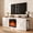 White, variant on HOMRELEXA Farmhouse Fireplace TV Stand for TVs up to 55", Electric Fireplace Entertainment Center with 6 Flame Effects, 5-Level Flame Brightness, Adjustable Temperature, 1–8 Hour Timer, White