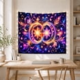 thumbnail image 5 of Twin Starbursts in a Dark Cosmic Nebula, Mystical Psychedelic Style for Space Lovers, Galaxy Wall Art, Housewarming Gift, Tapestry Wall Hanging for Bedroom and Dorm, 5 of 7