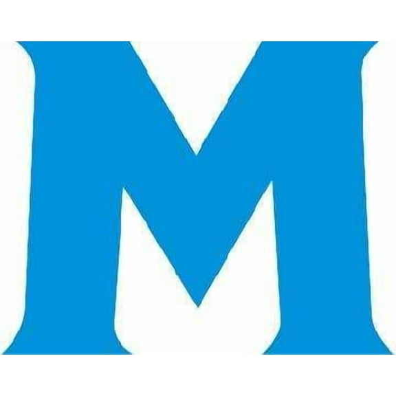 Classic Alphabetical Letter M Stock Illustration Cartoon Character Wall Art Sticker Vinyl Decals Girls Boys Children Kids Room House Wall Decor Removable Sticker Peel and Stick (10x8 inch)