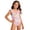 Pink, variant on Miaoju One Piece Swimsuit for Girls 14-16 Ruffle Tankini with Shorts Quick Drying Solid Color Bathing Suit Swimwear Shorts and Skirt with Chest Pad