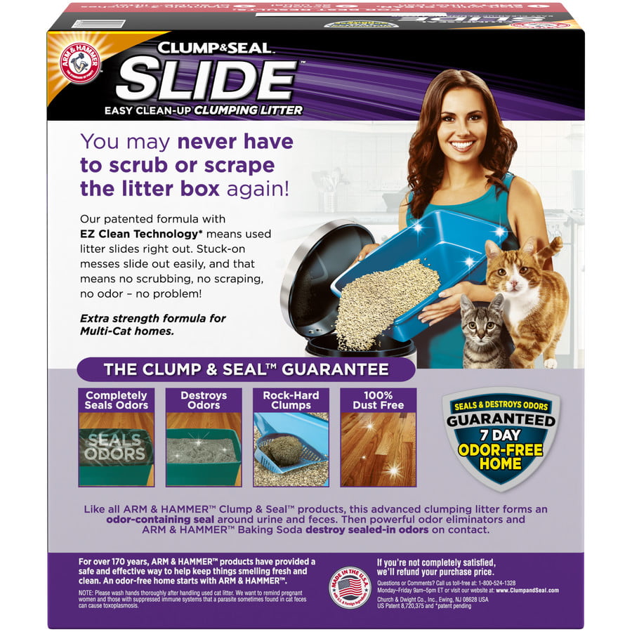 Arm Hammer Slide MultiCat Clumping Cat Litter, 28 Lb. Dust Free 7 Day