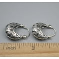 thumbnail image 4 of K-KED Solid 925 Sterling Silver Hoop Women Gift Lucky Hollow Carved Flower Earrings, 4 of 4